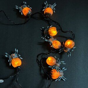 Vintage Halloween Spider Blow Mold  Stringed Lights